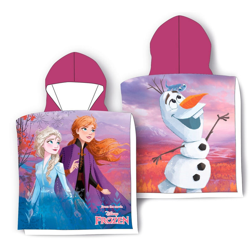 Poncho toalla Frozen Disney microfibra